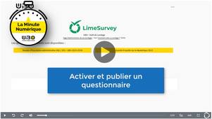 Limesurvey : Activer et publier un questionnaire
