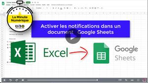 Activer les notifications dans un document Google Sheets