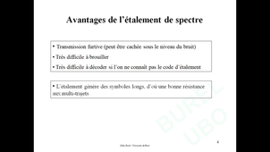 8TSC2a / M1 ST / Traitement du Signal dans les Réseaux de Capteurs / Chap 2a: Principe de l'étalement de spectre