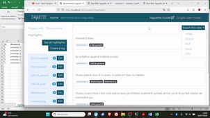Logiciel Taguette tutoriel