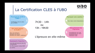 La certification CLES à l'UBO