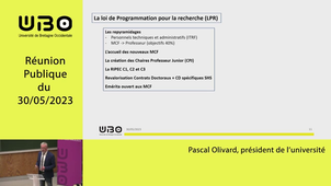 Réunion publique du Président UBO - 30 mai 2023