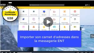 Messagerie ENT : Importer un carnet d'adresses