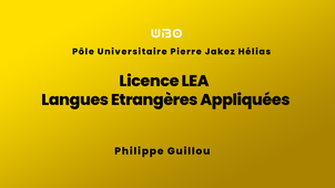 Licence LEA Langues Etrangères Appliquées - Philippe Guillou