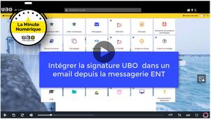 Messagerie ENT : Générer une signature UBO