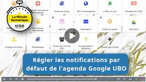 Régler les notifications par défaut de l'agenda Google UBO