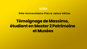 Témoignage de Massimo, étudiant en Master 2 Patrimoine et Musées (UBO Quimper)