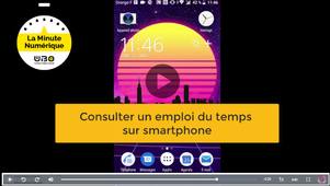 Visionner un emploi du temps sur smartphone