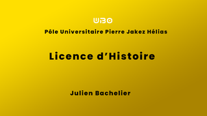 Licence d'Histoire - Julien Bachelier