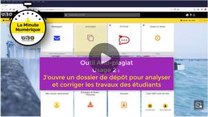 Anti-plagiat Usage 2 : j'ouvre un dossier de dépôt