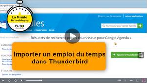 Visionner un emploi du temps depuis Thunderbird