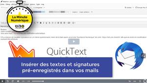 Insérer des textes et signatures pré-enregistrés dans un mail