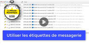 Messagerie ENT : utiliser des étiquettes pour classer ses mails