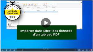 Importer dans Excel des données d'un tableau PDF